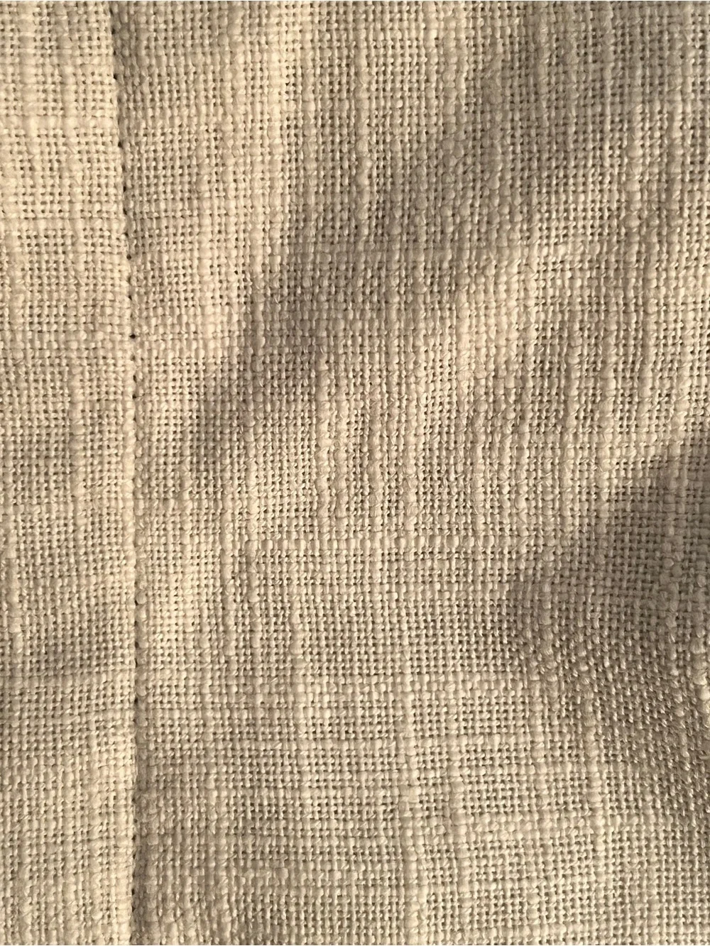 Quince Textured Cotton Blackout Set of 2 Panels in Ivory